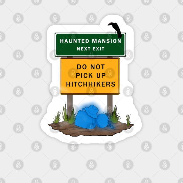 Beware of Hitchhiking Ghosts Sticker by JMKohrs